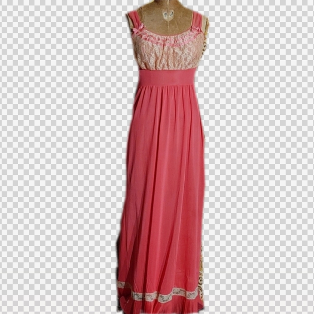 Vintage kick your ass cutie long chemise by Luxite